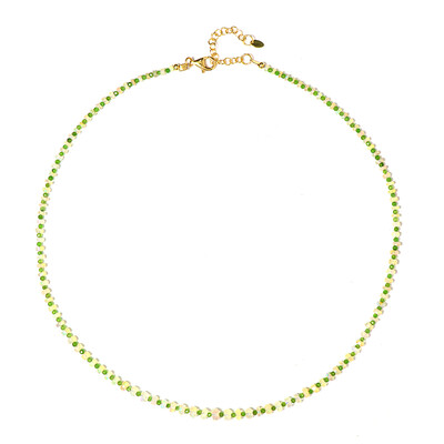 Collier en argent et Diopside de Russie