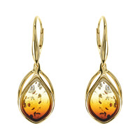 Boucles d'oreilles en argent et Ambre baltique