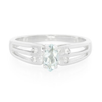 Bague en argent et Aigue-marine du Brésil