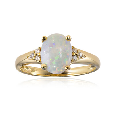 Bague en or et Opale d'Australie