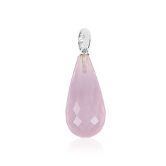 Pendentif en argent et Quartz rose