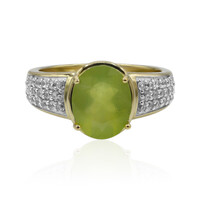 Bague en or et Opale verte du Brésil (Tenner Diniz)