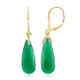 Boucles d'oreilles en argent et Agate verte