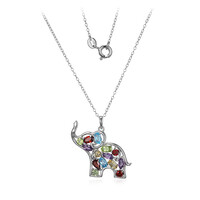 Collier en argent et Topaze bleu Suisse