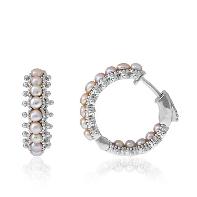 Boucles d'oreilles en argent et Perle de culture d'eau douce (Dallas Prince Designs)