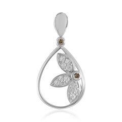 Pendentif en argent et Diamant champagne I2