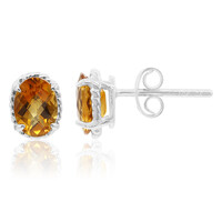 Boucles d'oreilles en argent et Citrine Madère