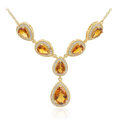 Collier en argent et Citrine Madère