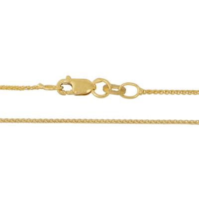 Or jaune 585/1000 - Chaîne maille tressée - 45cm - 1,4 g