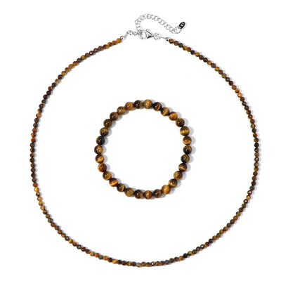 Parure en argent et Œil de Tigre