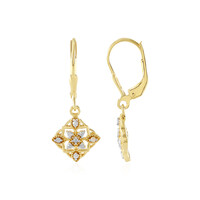 Boucles d'oreilles en argent et Diamant I2 (J)
