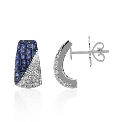 Boucles d'oreilles en or et Saphir bleu (Estée Collection)