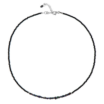 Collier en argent et Spinelle noir