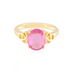 Bague en argent et Saphir rose de Madagascar