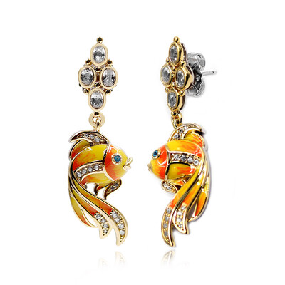 Boucles d'oreilles en argent et Topaze blanche (Dallas Prince Designs)