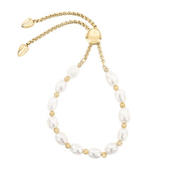 Bracelet et Perle blanche de culture d'eau douce