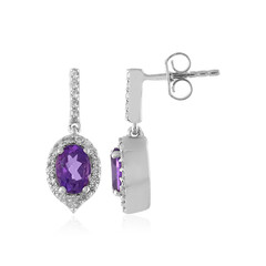 Boucles d'oreilles en argent et Améthyste du Maroc