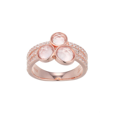 Bague en argent et Quartz rose (Adela Silber)