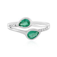 Bague en argent et Emeraude de Russie