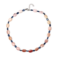 Collier en argent et Opale rose