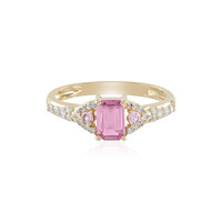 Bague en or et Saphir parme