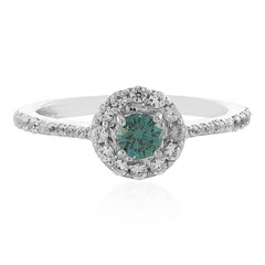 Bague en argent et Diamant bleu I3