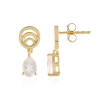 Boucles d'oreilles en argent et Quartz rose