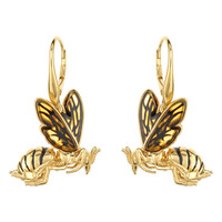 Boucles d'oreilles en argent et Ambre baltique couleur citron