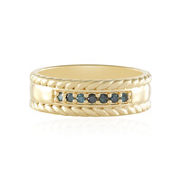 Bague en argent et Diamant bleu I2