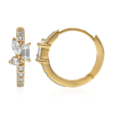 Boucles d'oreilles en argent et Topaze blanche