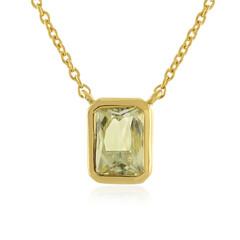 Collier en argent et Kunzite jaune canari