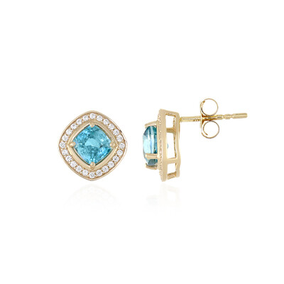 Boucles d'oreilles en or et Zircon de Ratanakiri (Adela Gold)
