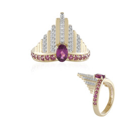Bague en argent et Grenat Rhodolite