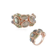 Bague en argent et Labradorite verte de Maniry (KM by Juwelo)