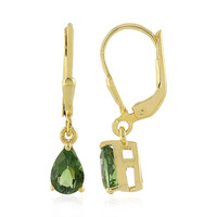 Boucles d'oreilles en argent et Tourmaline néon de Madagascar