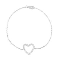 Bracelet en argent et Topaze blanche