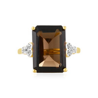 Bague en argent et Quartz fumé