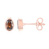 Boucles d'oreilles en argent et Zircon cannelle