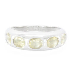 Bague en argent et Pierre soleil lunaire