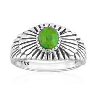 Bague en argent et Turquoise verte de Kingman