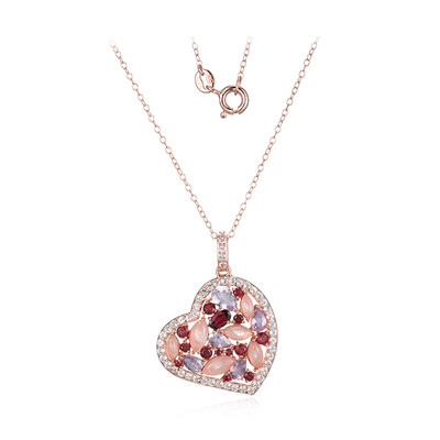 Collier en argent et Quartz rose