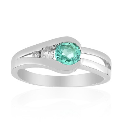 Bague en argent et Emeraude de Russie