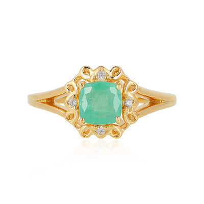 Bague en argent et Emeraude de Russie