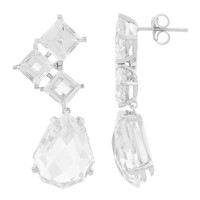 Boucles d'oreilles en argent et Quartz blanc (TPC)