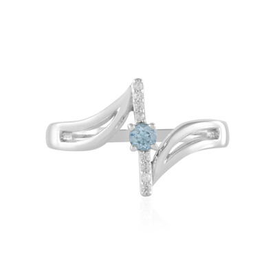 Bague en argent et Aigue-Marine Santa Maria
