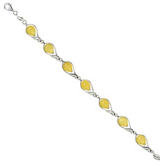 Bracelet en argent et Ambre baltique