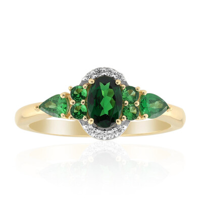Bague en or et Tsavorite du Kenya AAA
