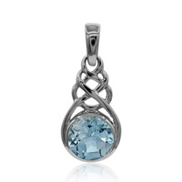 Pendentif en argent et Topaze bleu ciel