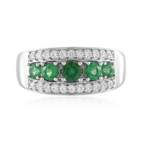 Bague en argent et Apatite verte