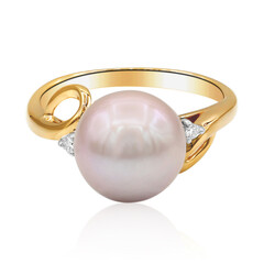 Bague en or et Perle Ming rose royal (TPC)